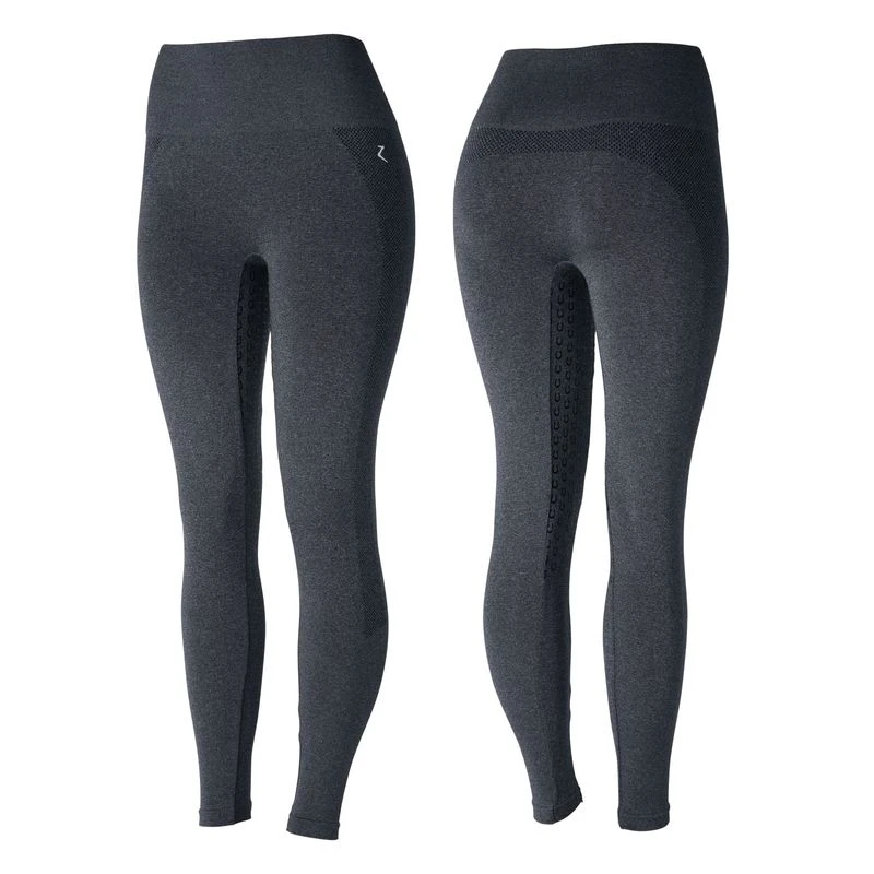 Horze Women's Naomi Seamless Silicone Full Seat Tights - Dark Navy/Black 3 Horze Women's Naomi Seamless Silicone Full Seat Tights - Dark Navy/Black