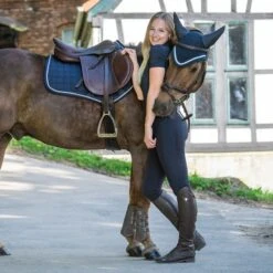 Horze Women's Limited Edition Saphira Ventilated Full Seat Breeches - Dark Navy -Equestrian Supplies Shop 416054 800 800