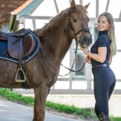 Horze Women's Limited Edition Saphira Ventilated Full Seat Breeches - Dark Navy -Equestrian Supplies Shop 416055 800 800