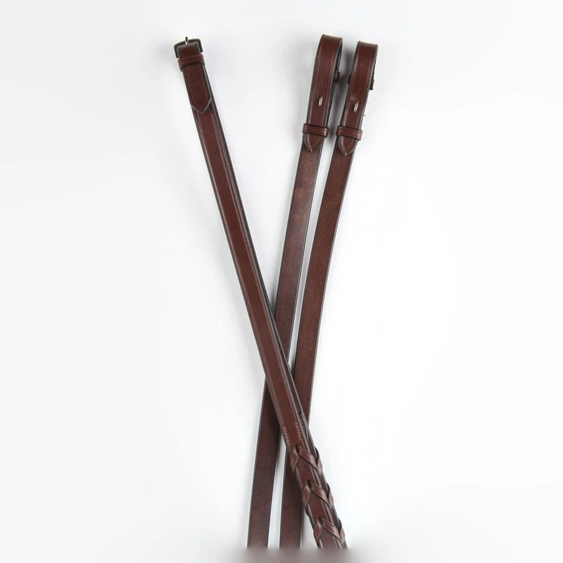 Collegiate Plain Laced Reins II - Brown 3 Collegiate Plain Laced Reins II - Brown