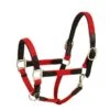 Harmohn Kraft Padded Web/Leather Halter W/Snap - Red/Black -Equestrian Supplies Shop 423022 800 800