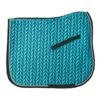 Ovation Elegance Velvet Dressage Pad - Teal/Silver/Black