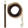 Ovation Elite Fancy Stitched Lead W/Solid Brass Chain - Dark Brown -Equestrian Supplies Shop 434306 800 800