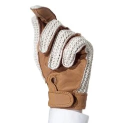 Ovation Leather Crochet Glove - Tan