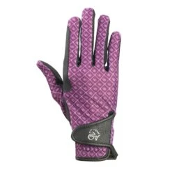 Ovation Cool Rider Gloves - Plum Horseshoes 5 Ovation Cool Rider Gloves - Plum Horseshoes -Equestrian Supplies Shop 435847 800 800