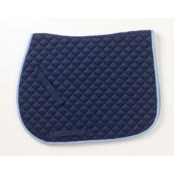 Centaur Imperial Quilted Close Contact Saddle Pad - Navy/Lt Blue