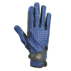 Ovation Cool Rider Gloves - Royal Blue Horseshoes 5 Ovation Cool Rider Gloves - Royal Blue Horseshoes -Equestrian Supplies Shop 438407 800 800
