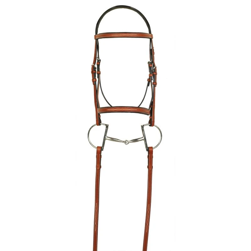 Aramas Fancy Raised Padded Bridle W/Fancy Lace Reins - Chestnut 3 Aramas Fancy Raised Padded Bridle W/Fancy Lace Reins - Chestnut
