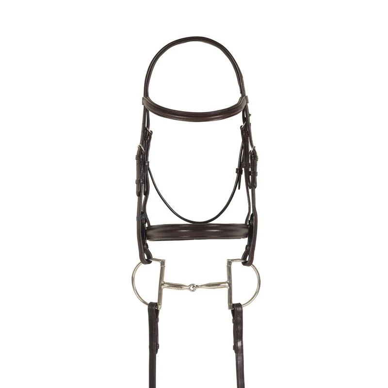 Ovation Breed Plain Raised Padded Quarter Horse Bridle - Brown 3 Ovation Breed Plain Raised Padded Quarter Horse Bridle - Brown