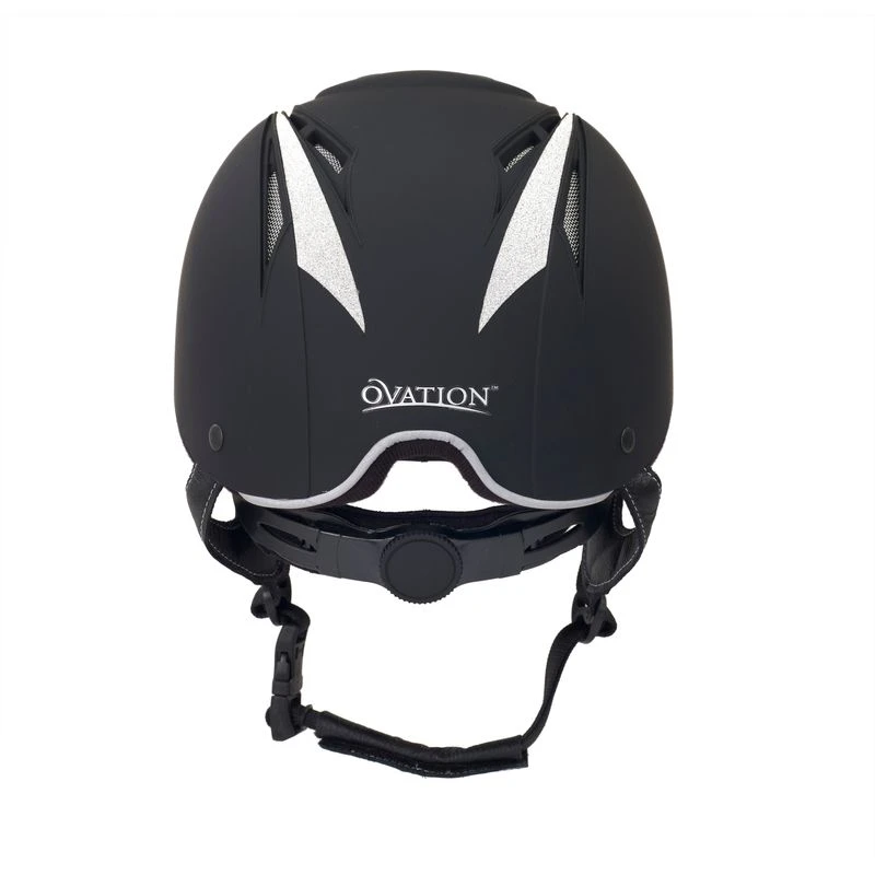 Ovation Z-6 Glitz Helmet - Black/Black/Silver 4 Ovation Z-6 Glitz Helmet - Black/Black/Silver - Image 2