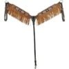Western Rawhide Country Legend Bead Inlay Breastcollar - Tan Fringe