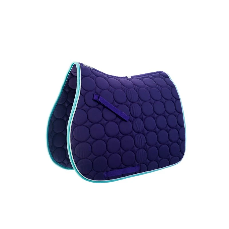 Roma Circle Quilt All Purpose Saddle Pad - Purple/White/Turquoise 3 Roma Circle Quilt All Purpose Saddle Pad - Purple/White/Turquoise