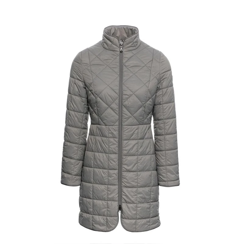 Alessandro Albanese Women's Insula Quilted Long Coat - Taupe 4 Alessandro Albanese Women's Insula Quilted Long Coat - Taupe - Image 2