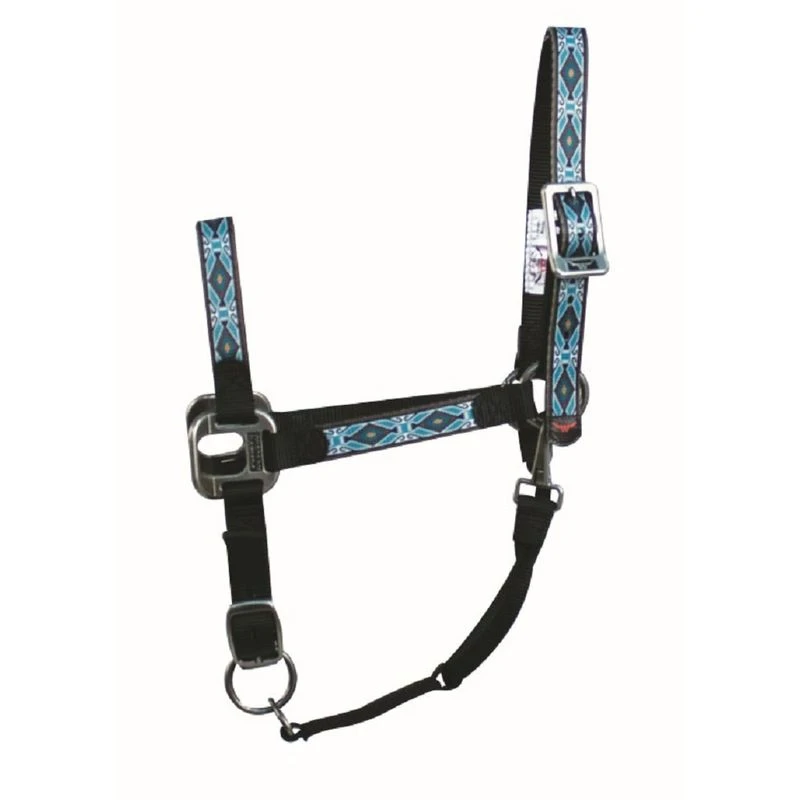 Western Rawhide Signature Pattern Halter W/Snap - Black/Rhombus 3 Western Rawhide Signature Pattern Halter W/Snap - Black/Rhombus