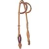 Western Rawhide Country Legend Gator And Feathers Double Ear Headstall - Golden/Pink -Equestrian Supplies Shop 443807 800 800