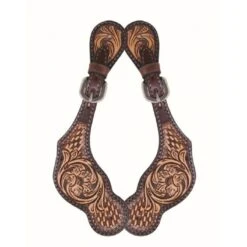 Western Rawhide Country Legend Spur Straps - Two Tone Brown
