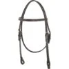 Western Rawhide Country Legend Browband Headstallwith Basket Tooling - Dark Brown