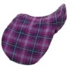 Centaur Close Contact Fleece Saddle Cover - Orchid Plaid -Equestrian Supplies Shop 444046 800 800