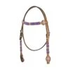 Western Rawhide Pink/Crystal Browband Headstall - Golden Tan -Equestrian Supplies Shop 444123 800 800