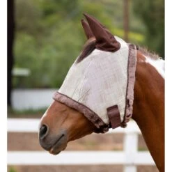 Kensington Signature Fly Mask W/Fleece,Ears And Forelock Hole - Desert Sand
