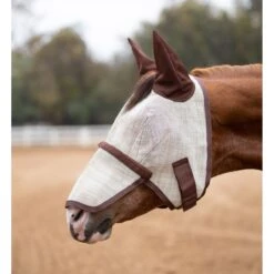 Kensington Signature Fly Mask W/Nose, Ears And Forelock Hole - Desert Sand