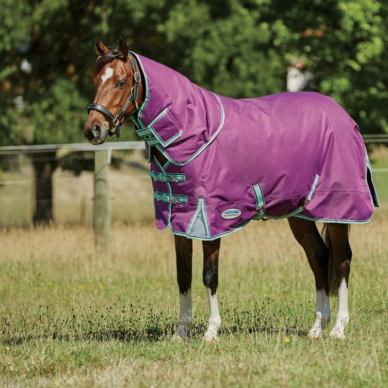Weatherbeeta Comfitec Premier Freedom Pony Detach-A-Neck Lite - Purple/Navy/Mint 3 Weatherbeeta Comfitec Premier Freedom Pony Detach-A-Neck Lite - Purple/Navy/Mint