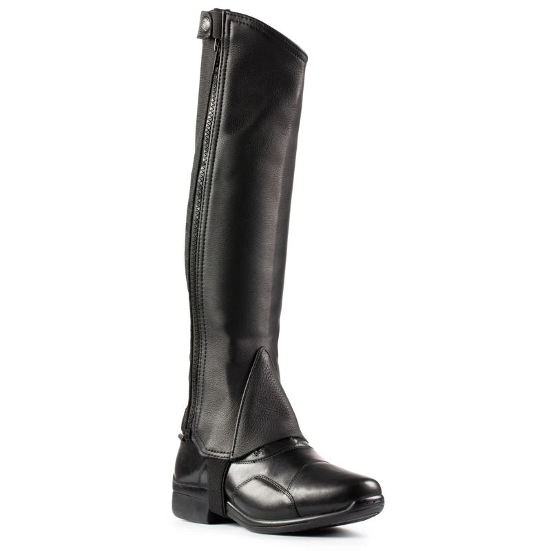 Horze Soft Leather Half Chaps - Black 3 Horze Soft Leather Half Chaps - Black