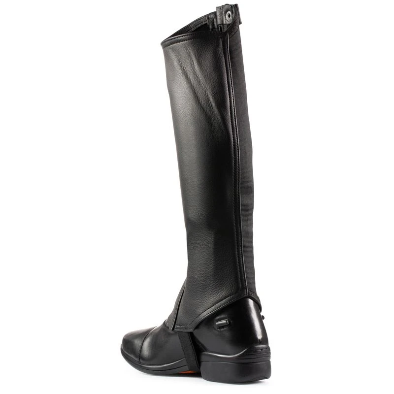 Horze Soft Leather Half Chaps - Black 4 Horze Soft Leather Half Chaps - Black - Image 2