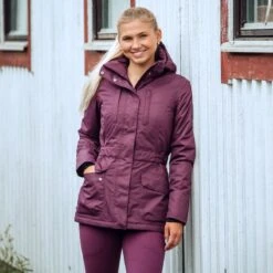 Horze Women's Jadine Winter Jacket - Eggplant Dark Purple -Equestrian Supplies Shop 452975 800 800