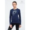 Cavalliera Kids' Jumping Star Long Sleeve Tee Shirt - Navy Blue -Equestrian Supplies Shop 456031 800 800
