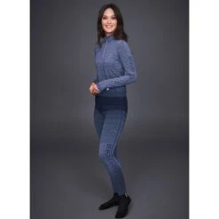 Mountain Horse Women's Tindra Tech Top - Navy Melange -Equestrian Supplies Shop 462199 800 800