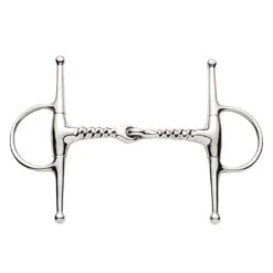 Korsteel Stainless Steel Corkscrew Mouth Full Cheek Snaffle Bit