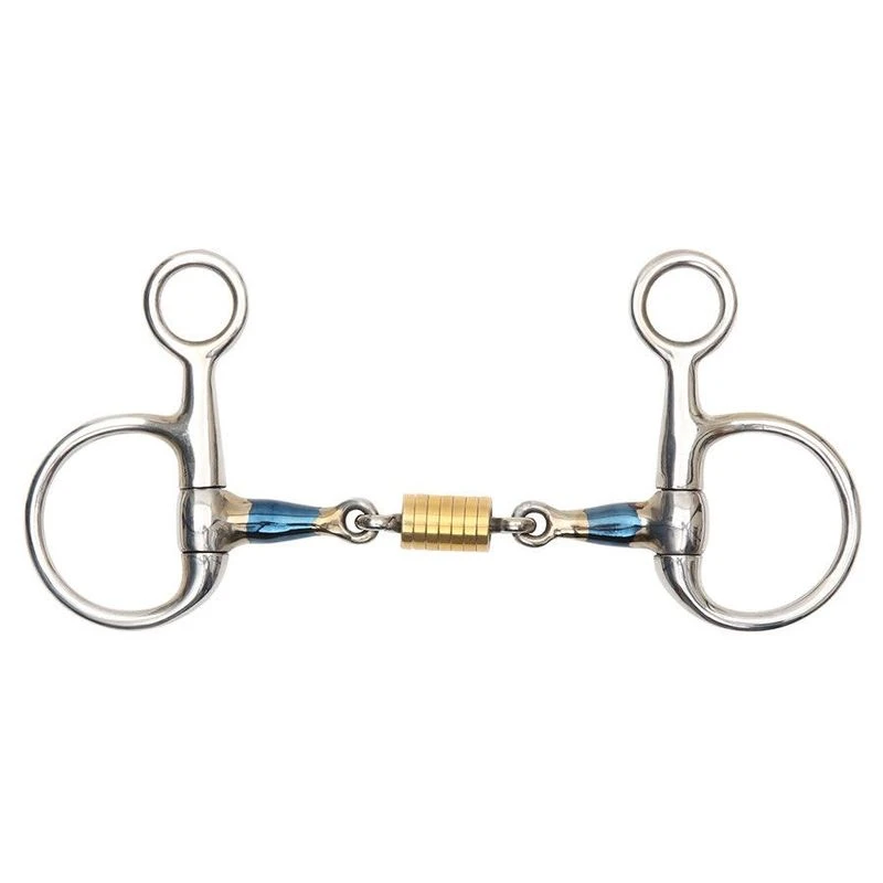 Shires Iron Hanging Cheek W/Roller - Blue Sweet Iron 3 Shires Iron Hanging Cheek W/Roller - Blue Sweet Iron