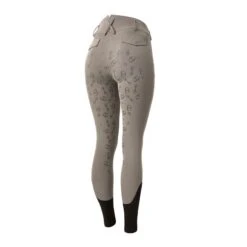 Horze Women's High Waist Bit Print Silicone Full Seat Breeches - Grey -Equestrian Supplies Shop 477115 800 800