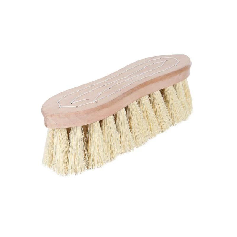 Horze Wood Back 2in Hard Brush W/Natural Bristles - Tan 3 Horze Wood Back 2in Hard Brush W/Natural Bristles - Tan