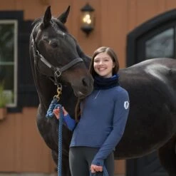 Irideon Women's Radiant Half Zip Top - Denim -Equestrian Supplies Shop 482702 800 800