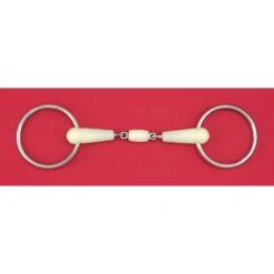 Happy Mouth Bits Double Jointed Roller Loose Ring - Stainless Steel