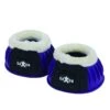 Saxon Fleece Trim Rubber Bell Boots - Purple/White -Equestrian Supplies Shop 487239 800 800