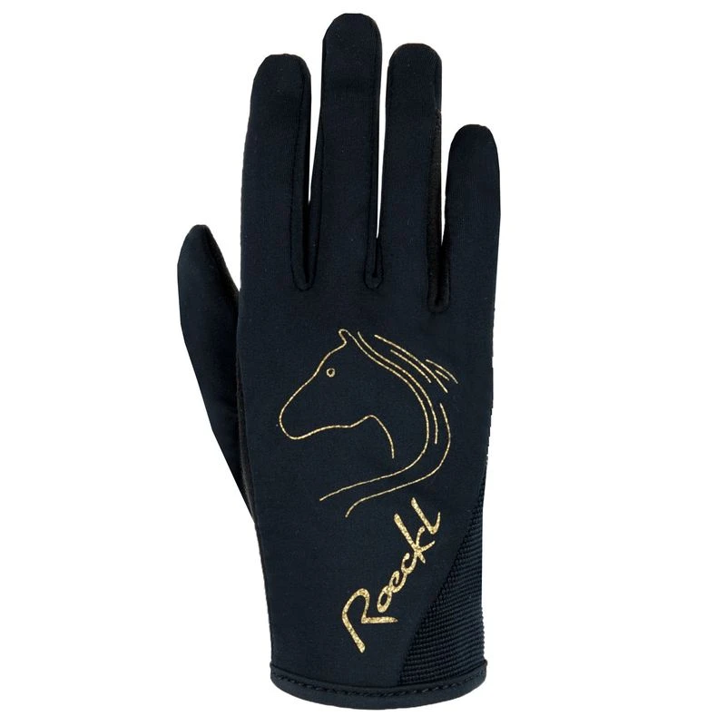 Roeckl Kids' Tryon Gloves - Black/Gold 3 Roeckl Kids' Tryon Gloves - Black/Gold