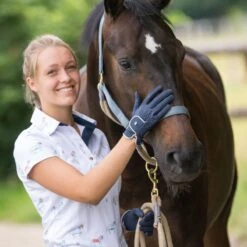 Roeckl Women's Lona Gloves - Navy/Silver -Equestrian Supplies Shop 492940 800 800