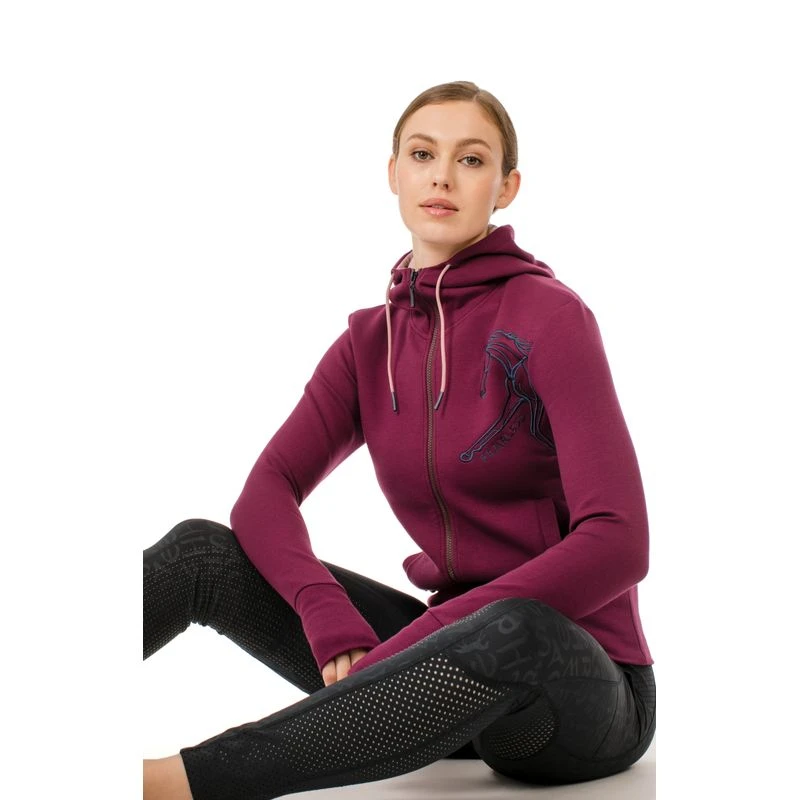 Horseware Women's Flamboro Hoodie - Beetroot 3 Horseware Women's Flamboro Hoodie - Beetroot