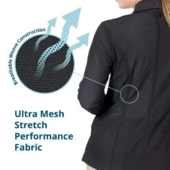 Ovation Women's Signature AirFlex 3-Button Show Coat - Grey -Equestrian Supplies Shop 497653 800 800