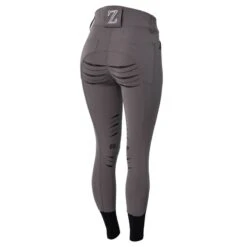 Horze Women's Full Seat Silicone Breeches W/Back Pocket Embroidery - Dark Grey -Equestrian Supplies Shop 498698 800 800