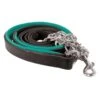 Perri's Padded Leather Lead W/Chain - Black/Turquoise/Stainless 2 Perri's Padded Leather Lead W/Chain - Black/Turquoise/Stainless -Equestrian Supplies Shop 500287 800 800