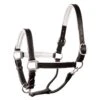 Perri's 1" Padded Leather Halter - Black/White
