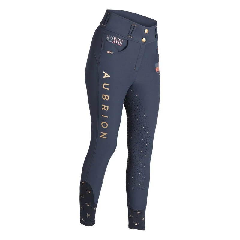 Shires Aubrion Women's Team Breeches - Navy 4 Shires Aubrion Women's Team Breeches - Navy - Image 2
