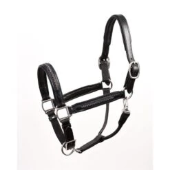 Perri's Chevron Bling Padded Leather Halter - Black