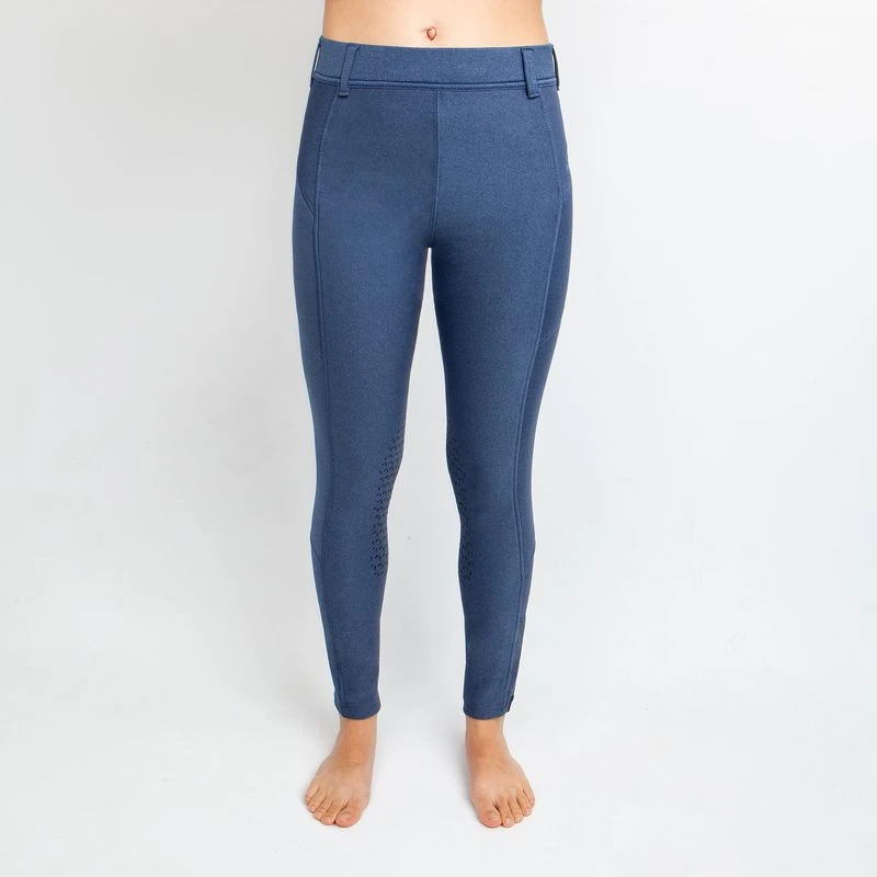 Irideon Women's Thermasoft Knee Patch Breeches - Denim Heather 4 Irideon Women's Thermasoft Knee Patch Breeches - Denim Heather - Image 2