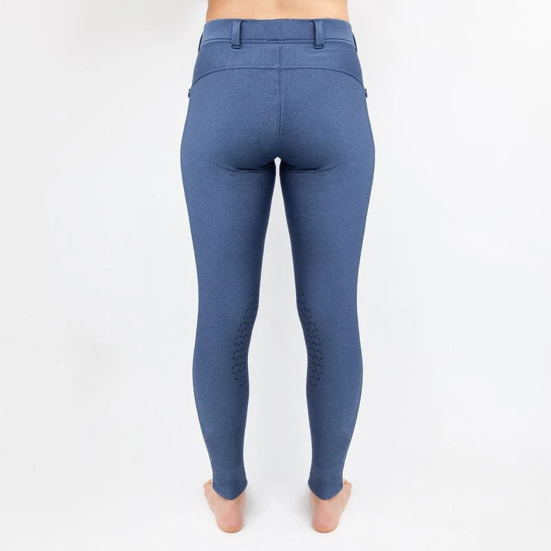 Irideon Women's Thermasoft Knee Patch Breeches - Denim Heather 6 Irideon Women's Thermasoft Knee Patch Breeches - Denim Heather - Image 4