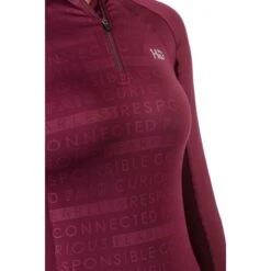 Horseware Women's Aveen Half Zip Long Sleeve Tech Top - Beetroot -Equestrian Supplies Shop 504509 800 800